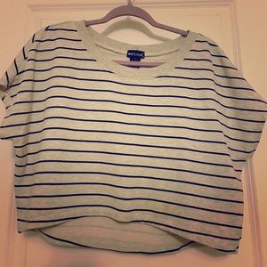 Horizontally Striped Crop Top